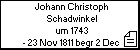 Johann Christoph Schadwinkel