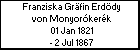 Franziska Grfin Erddy von Monyorkerk