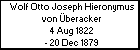 Wolf Otto Joseph Hieronymus von beracker